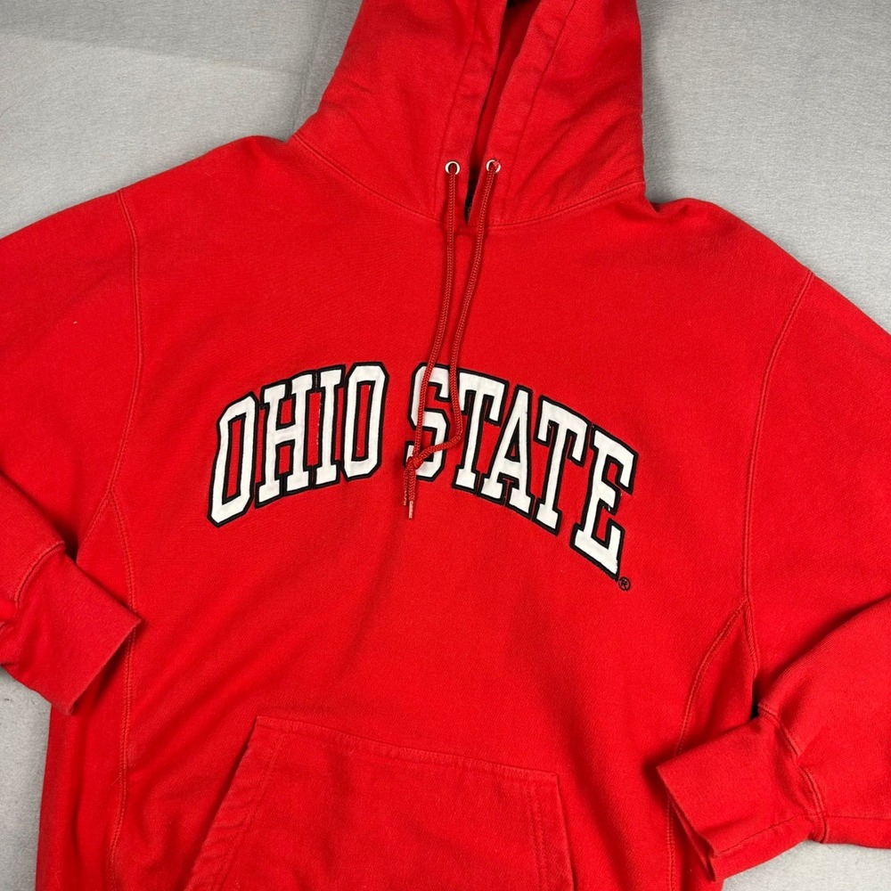 Steve and Barrys Ohio State Buckeyes Hoodie Red Mens Medium Heavy Sweatshirt